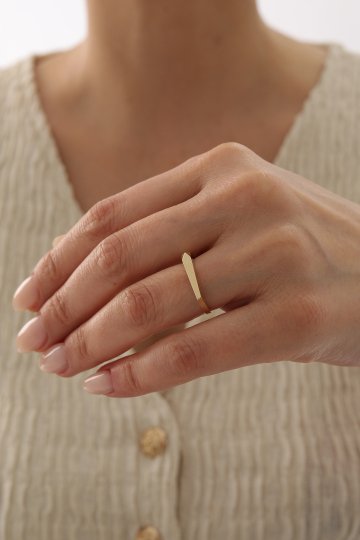 Asimetrk Dikdörtgen Yüzük - 1