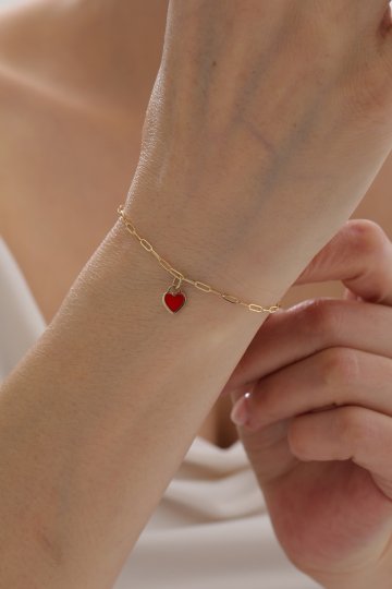 Ataş Zincir Kalp Bileklik - 1