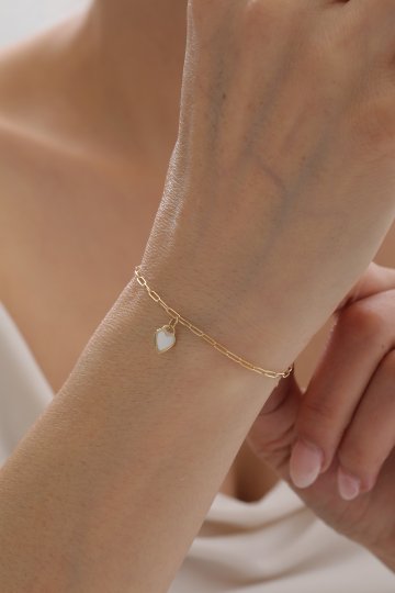 Ataş Zincir Kalp Bileklik - 4