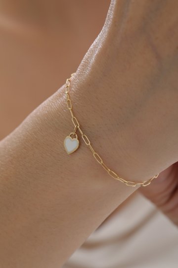 Ataş Zincir Kalp Bileklik - 5