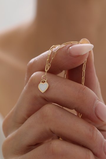 Ataş Zincir Kalp Bileklik - 6