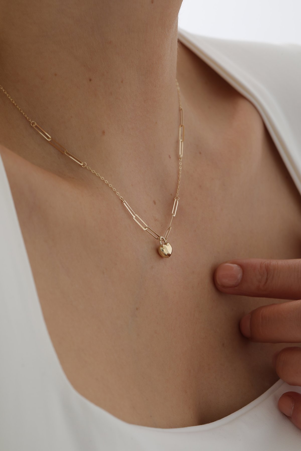 Ataş Zincir Kalp Kolye - Yavuz Kuyumculuk (1)