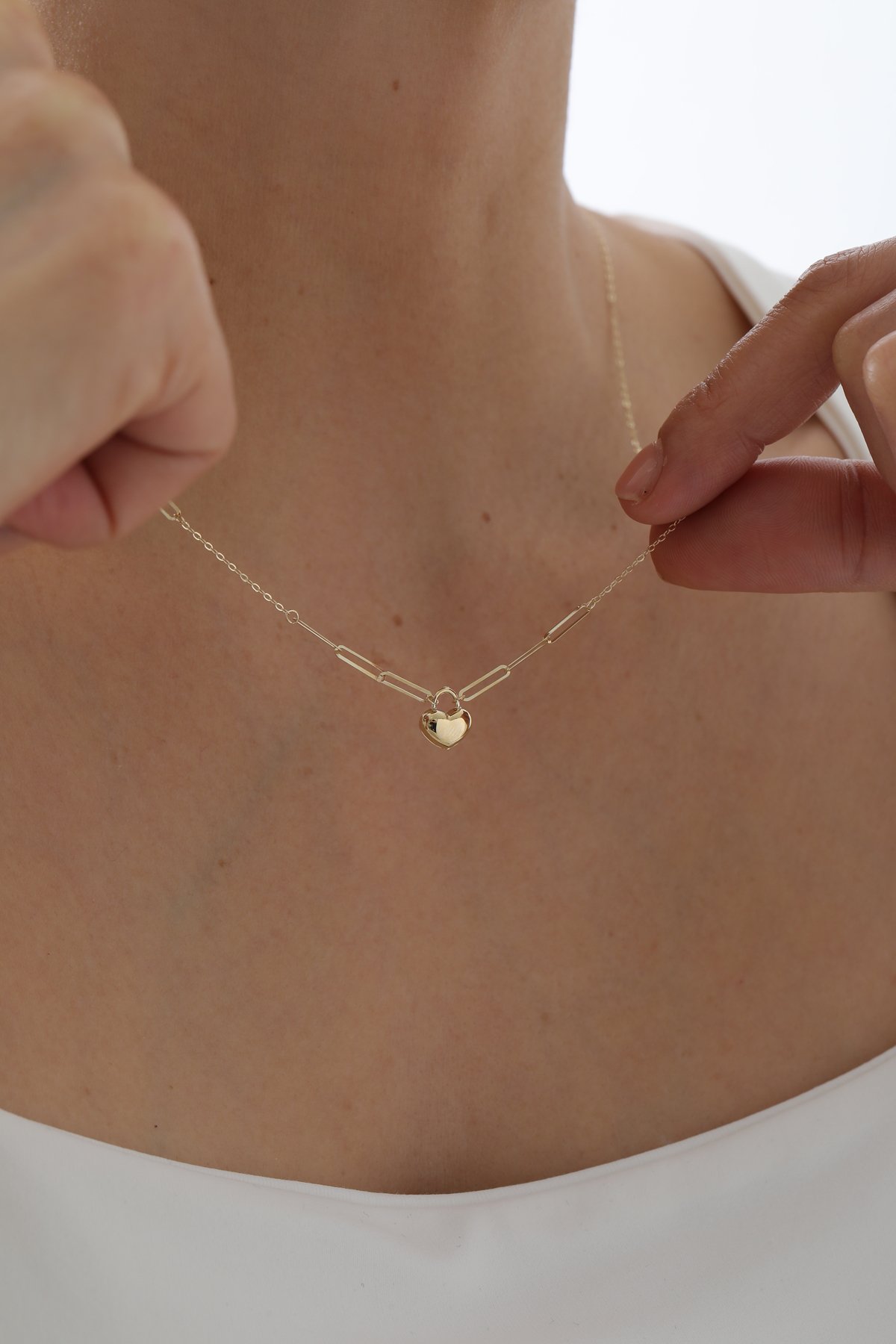 Ataş Zincir Kalp Kolye - Yavuz Kuyumculuk (2)