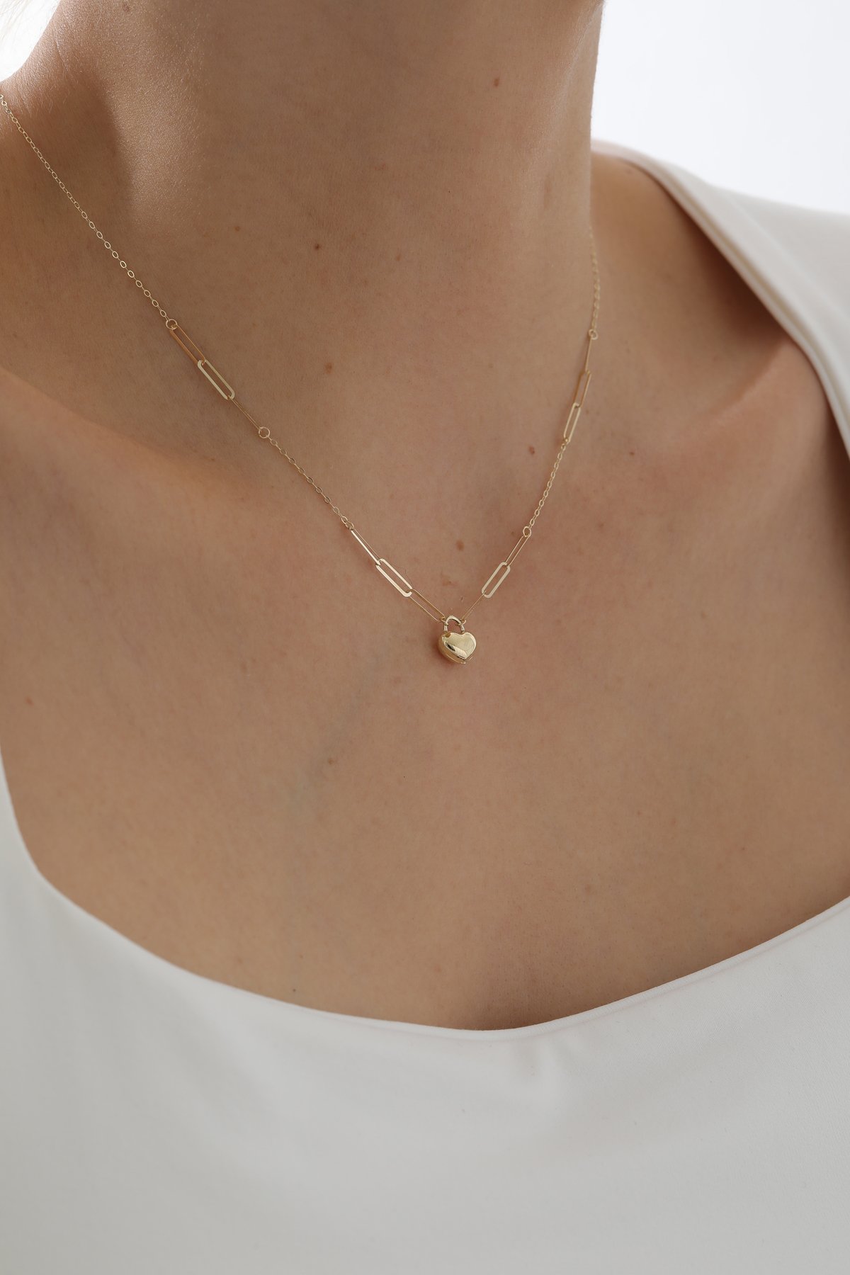 Ataş Zincir Kalp Kolye - Yavuz Kuyumculuk (3)