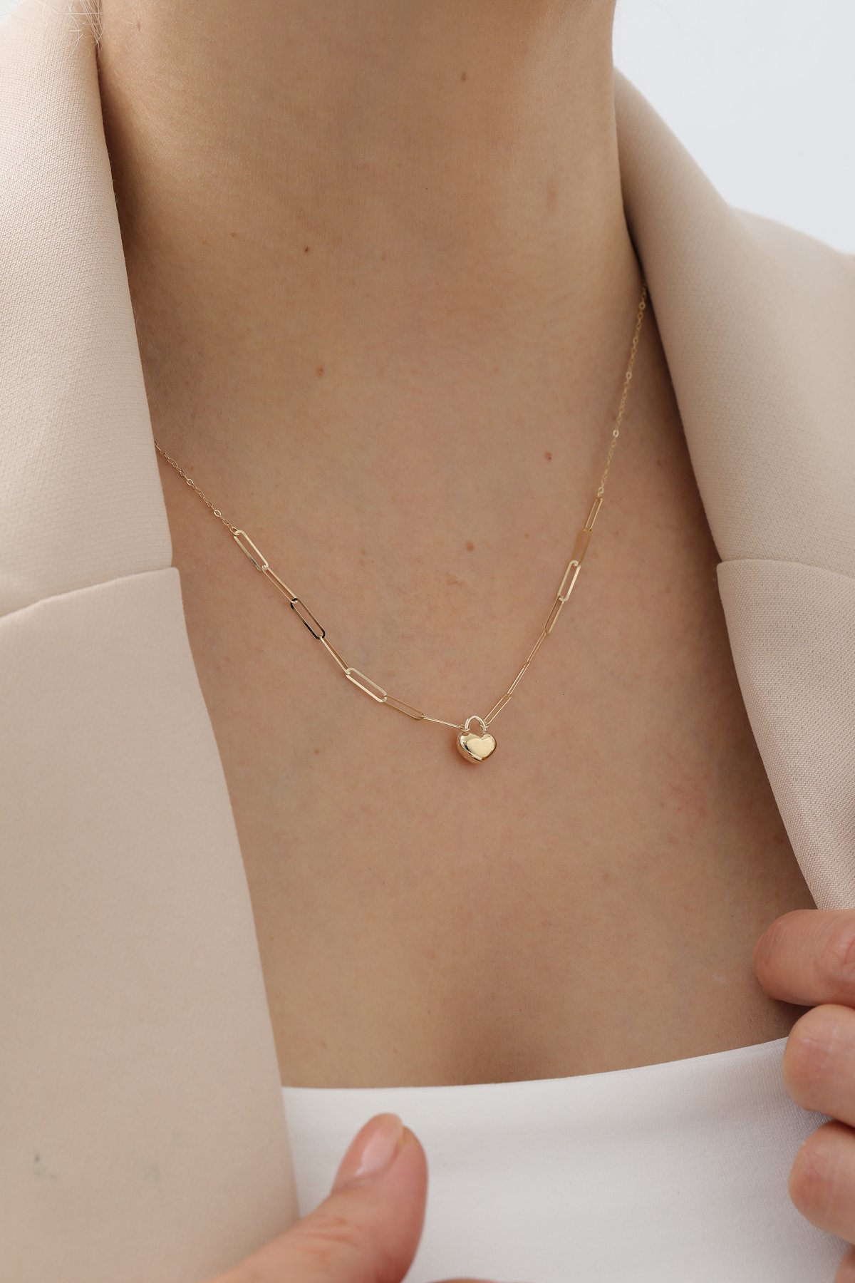 Ataş Zincir Kalp Kolye - Yavuz Kuyumculuk (2)