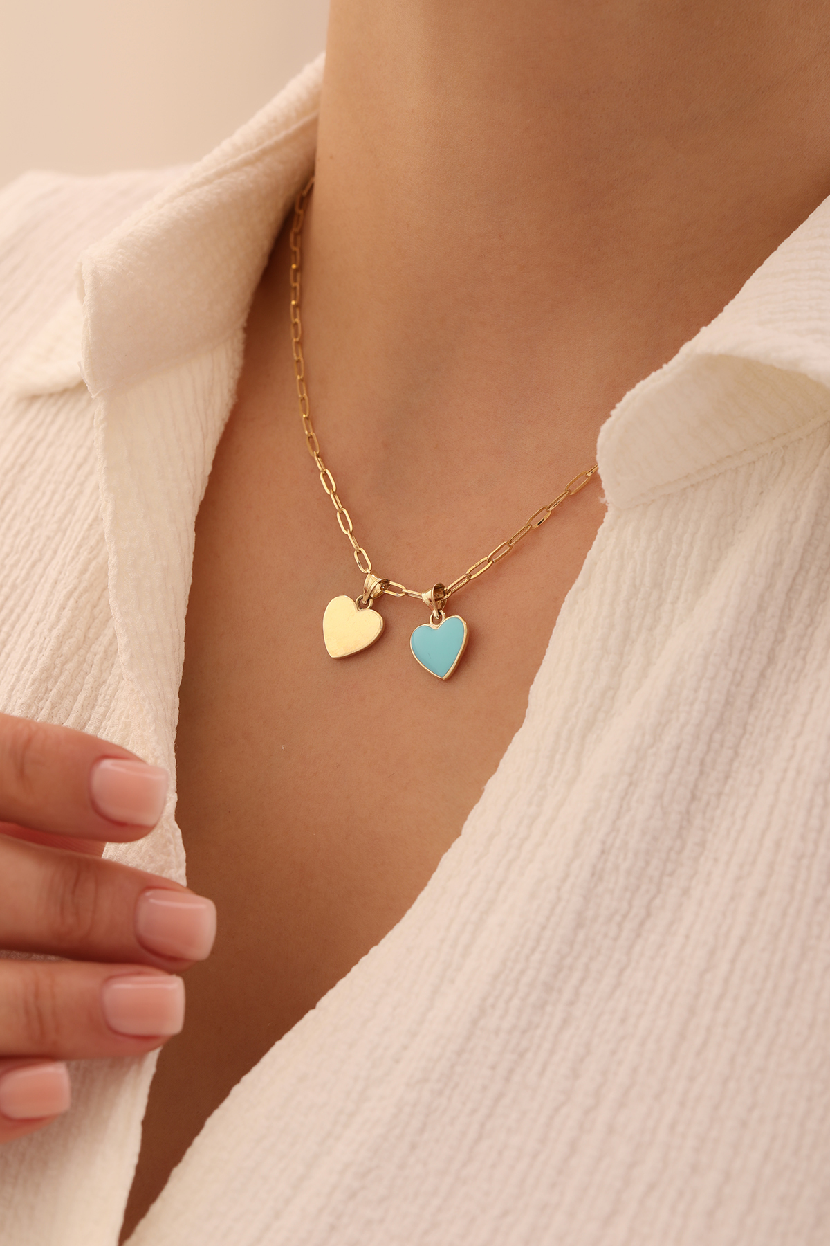 Ataş Zincir Kalp Kolye - Yavuz Kuyumculuk (2)