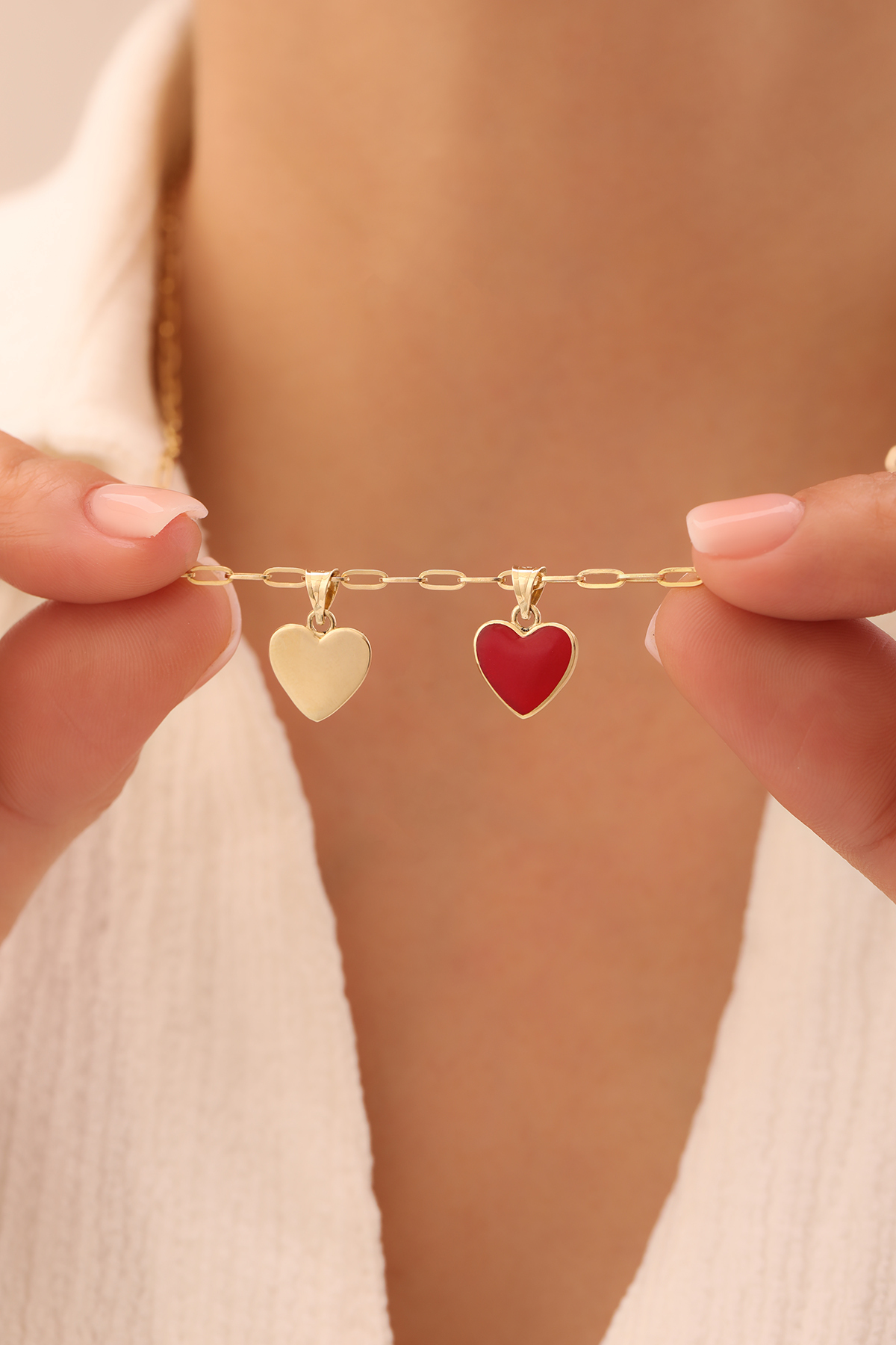 Ataş Zincir Kalp Kolye - Yavuz Kuyumculuk (3)