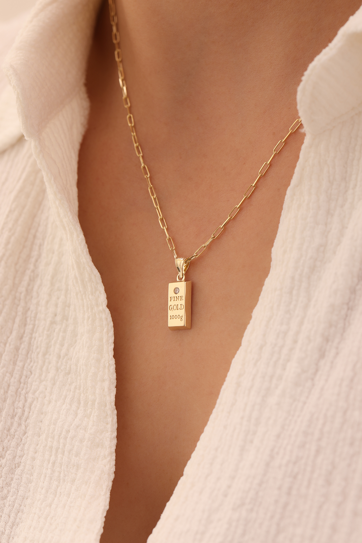 Ataş Zincir Külçe Kolye - Yavuz Kuyumculuk (3)