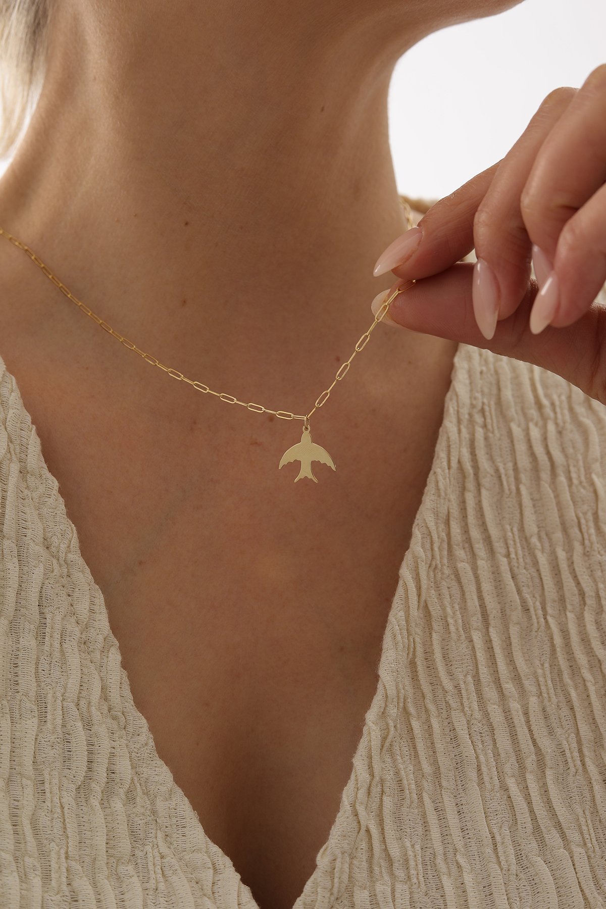 Ataş Zincir Kuş Kolye - Yavuz Kuyumculuk (2)