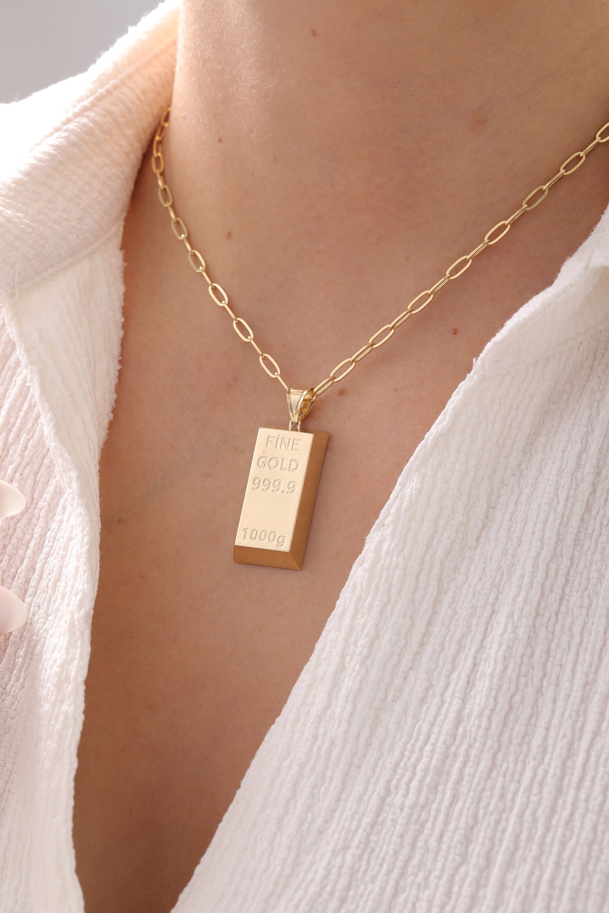 Ataş Zincir Mega Külçe Kolye - Yavuz Kuyumculuk (1)