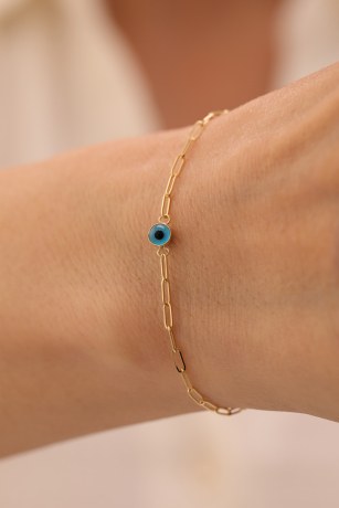 Ataş Zincir Nazar Boncuğu Bileklik - 1