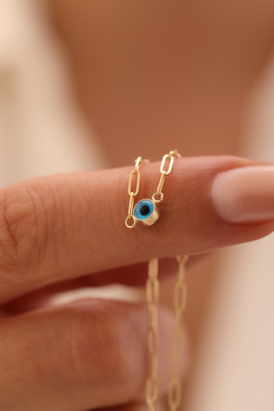 Ataş Zincir Nazar Boncuğu Bileklik - 2