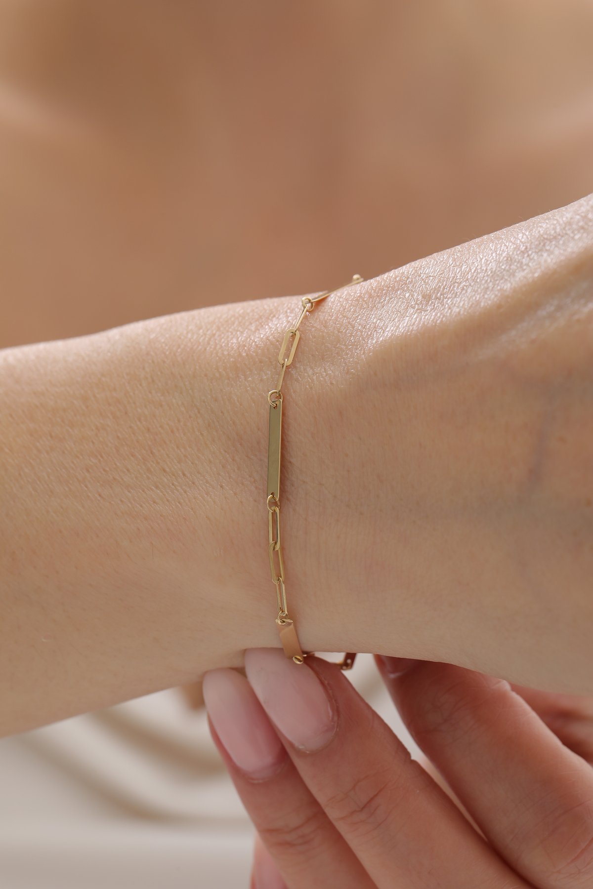 Ataş Zincir Plaka Bileklik - Yavuz Kuyumculuk (1)