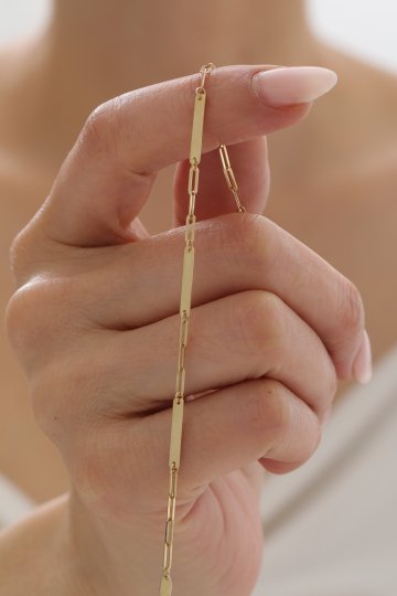 Ataş Zincir Plaka Bileklik - 4