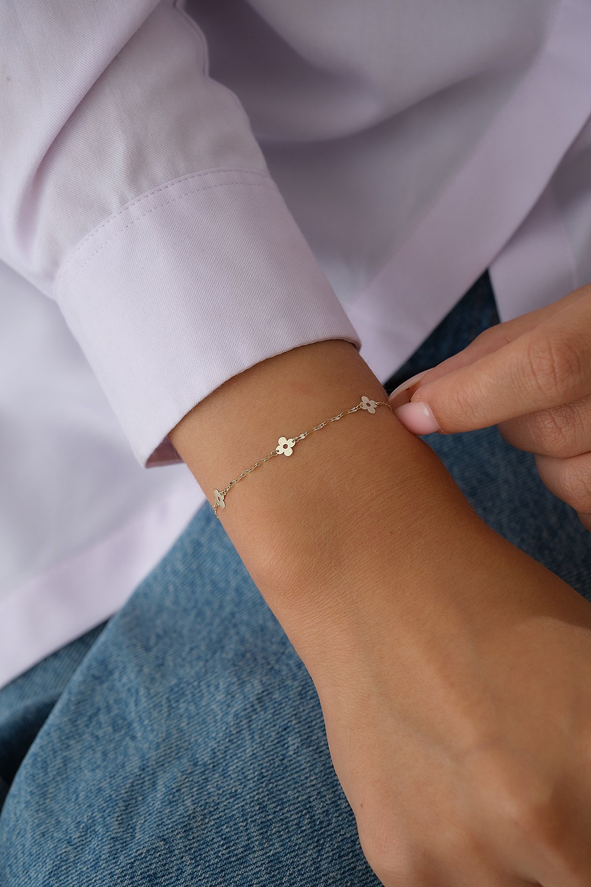Aynalı Yonca Bileklik - Yavuz Kuyumculuk (1)
