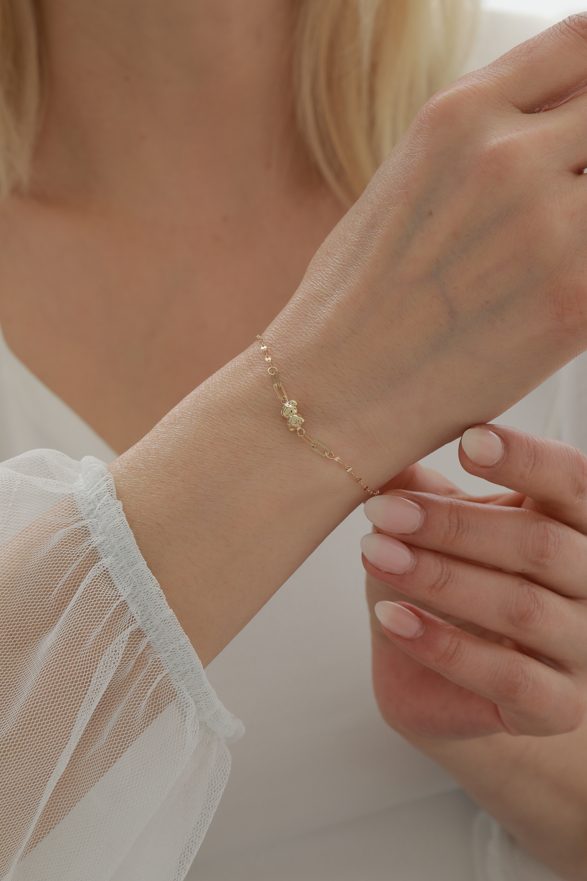 Aynalı Zincir Ayıcık Bileklik - Yavuz Kuyumculuk (2)