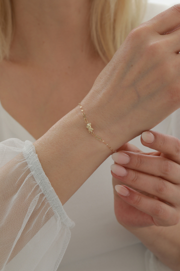 Aynalı Zincir Ayıcık Bileklik - 2