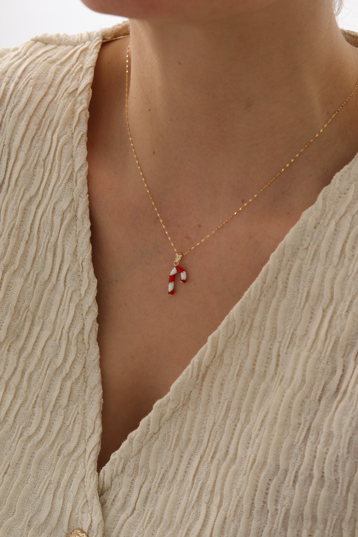 Aynalı Zincir Baston Kolye - Yavuz Kuyumculuk (1)