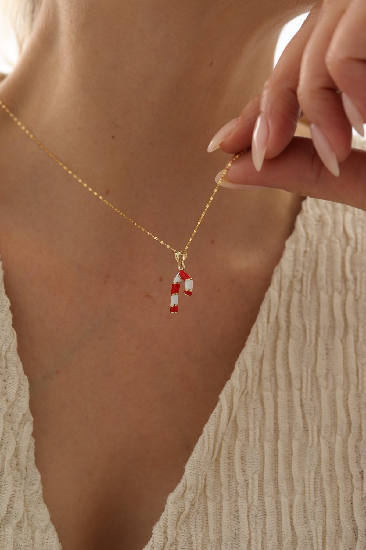 Aynalı Zincir Baston Kolye - Yavuz Kuyumculuk (2)