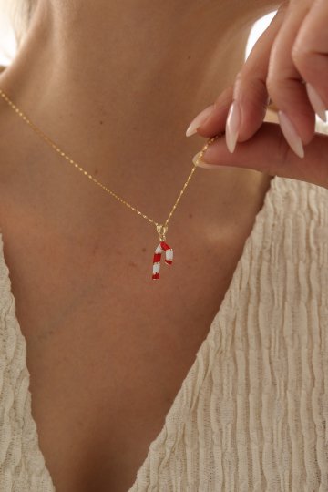 Aynalı Zincir Baston Kolye - 2