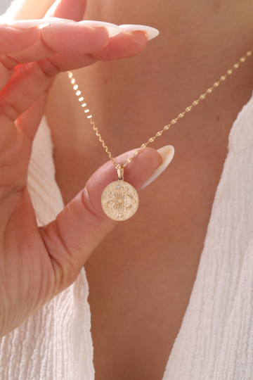 Aynalı Zincir Burç Kolye - 1