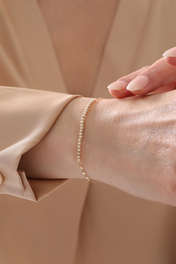 Aynalı Zincir Dorika Bileklik - 1