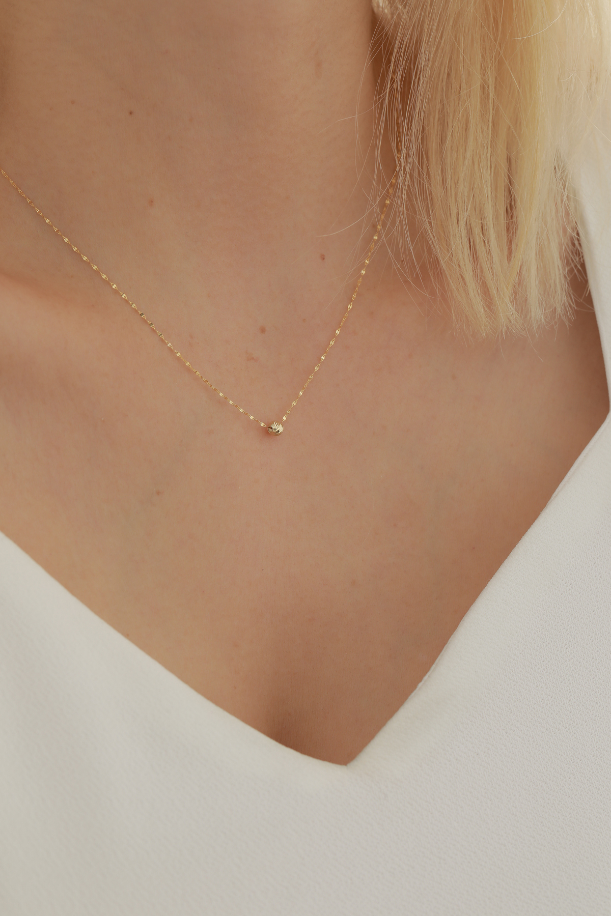 Aynalı Zincir Dorika Top Kolye - Yavuz Kuyumculuk (3)