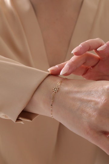 Aynalı Zincir Dümen Bileklik - 1