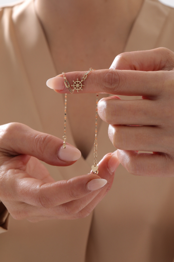 Aynalı Zincir Dümen Bileklik - 3