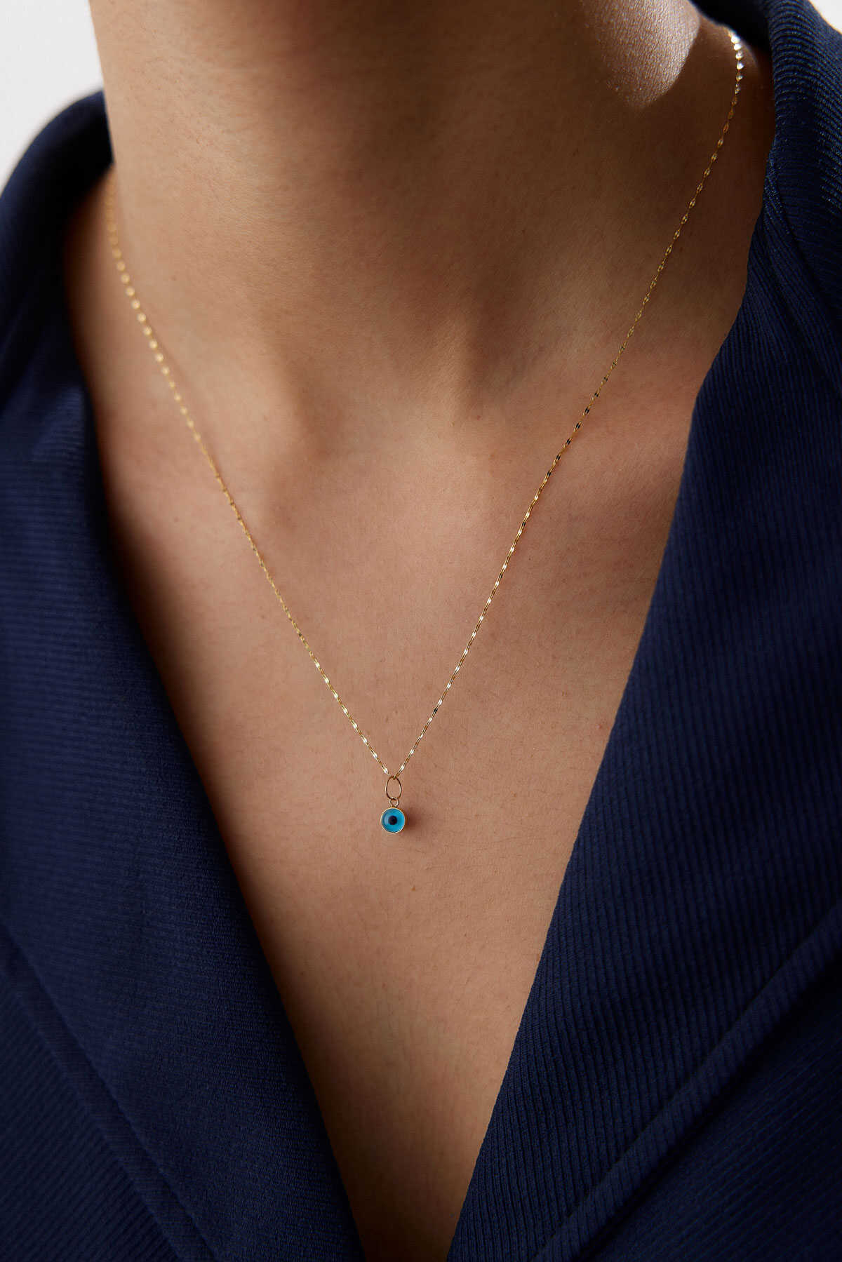 Aynalı Zincir Göz Kolye - Yavuz Kuyumculuk (1)