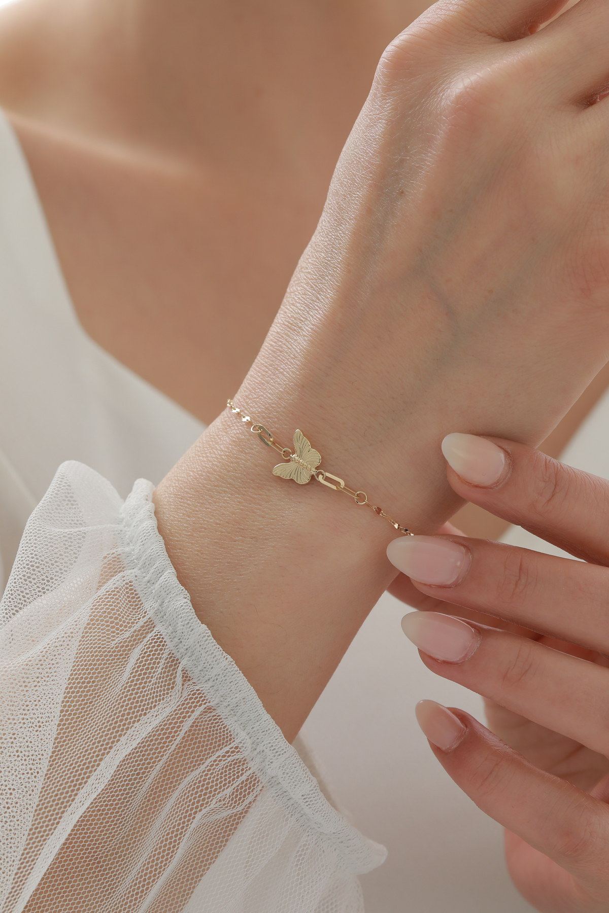 Aynalı Zincir Kelebek Bileklik - Yavuz Kuyumculuk (1)