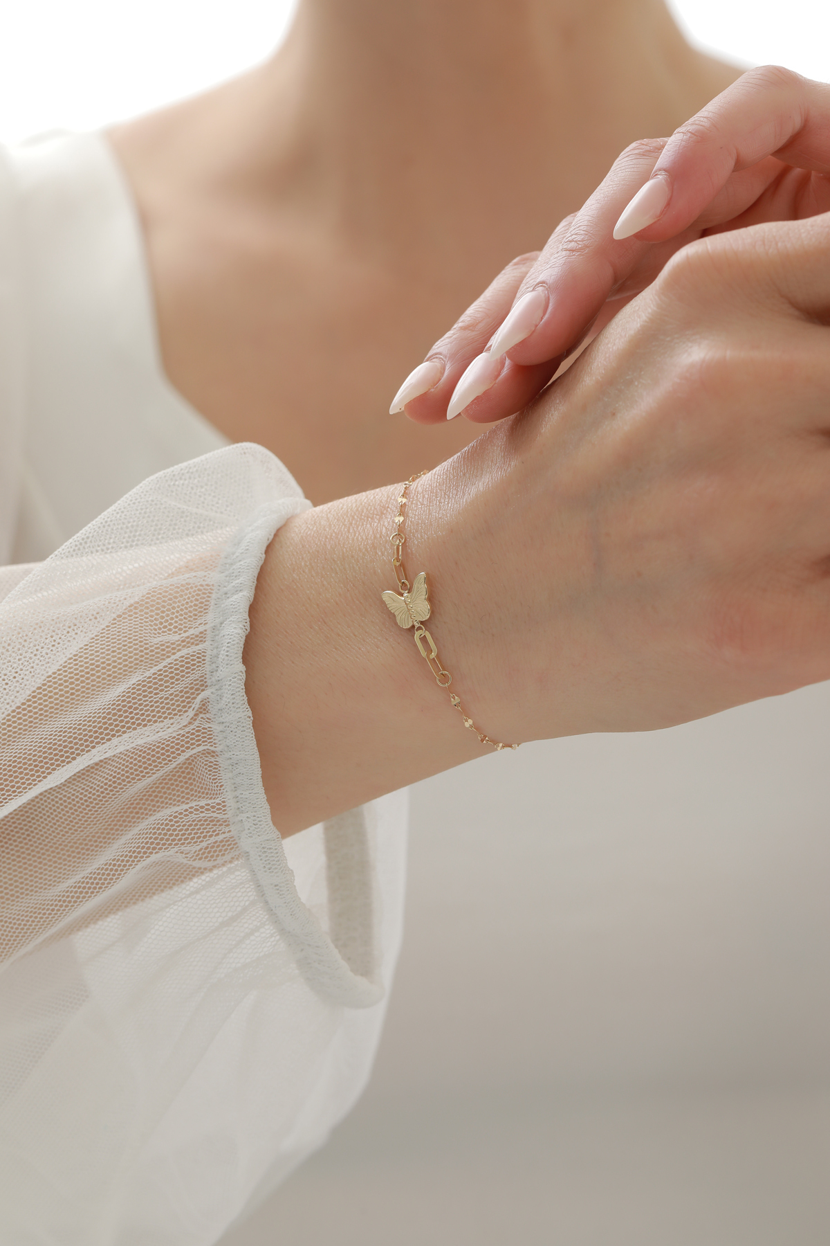 Aynalı Zincir Kelebek Bileklik - Yavuz Kuyumculuk (2)