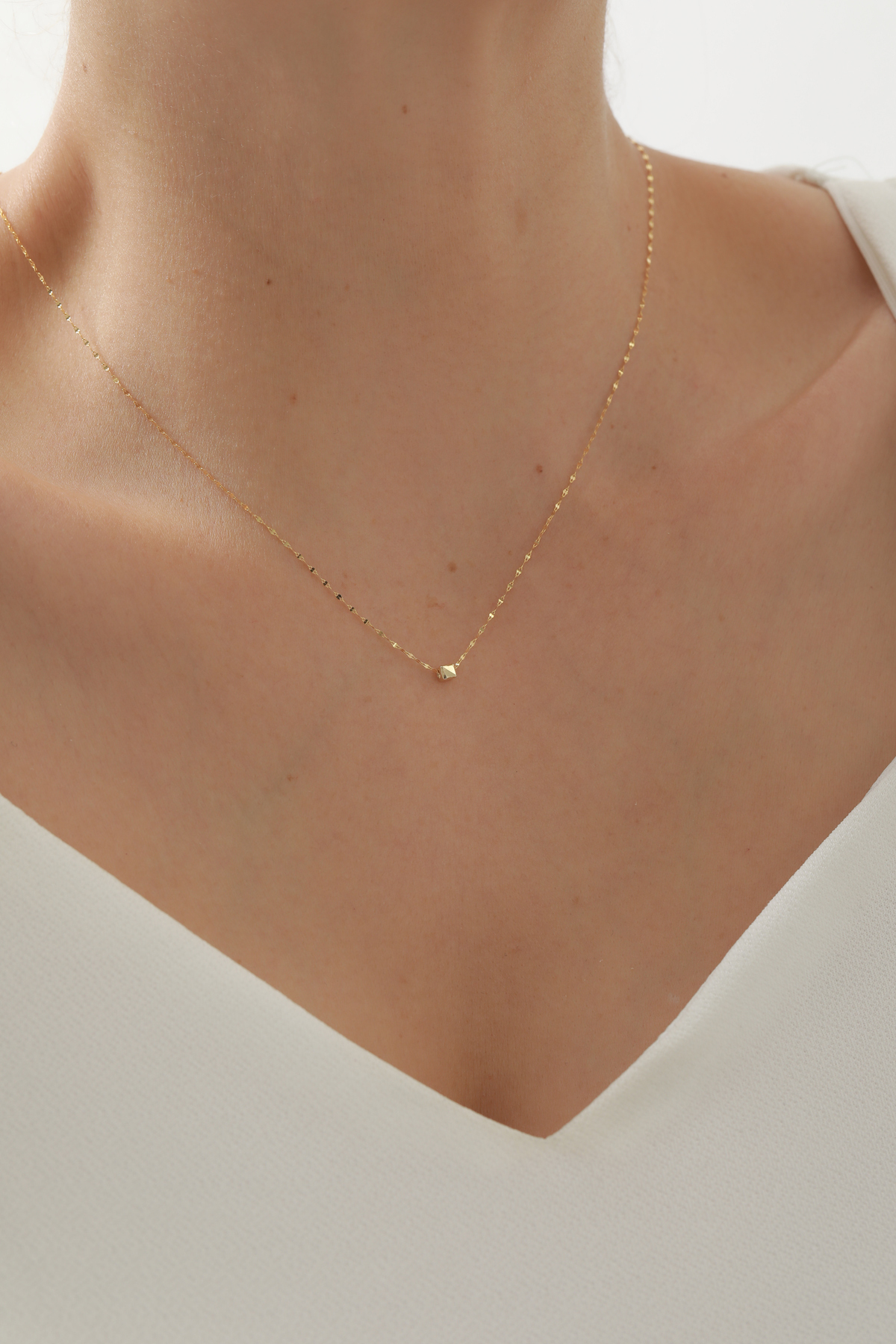 Aynalı Zincir Küp Kolye - Yavuz Kuyumculuk (2)