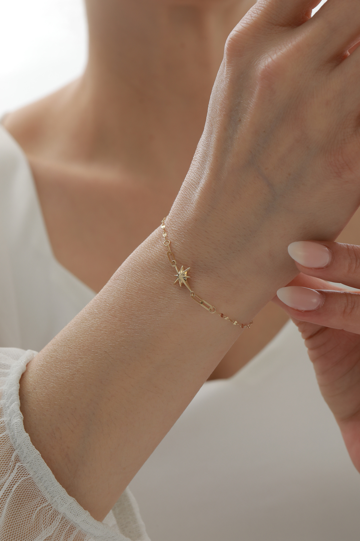 Aynalı Zincir Kuzey Yıldızı Bileklik - Yavuz Kuyumculuk (2)