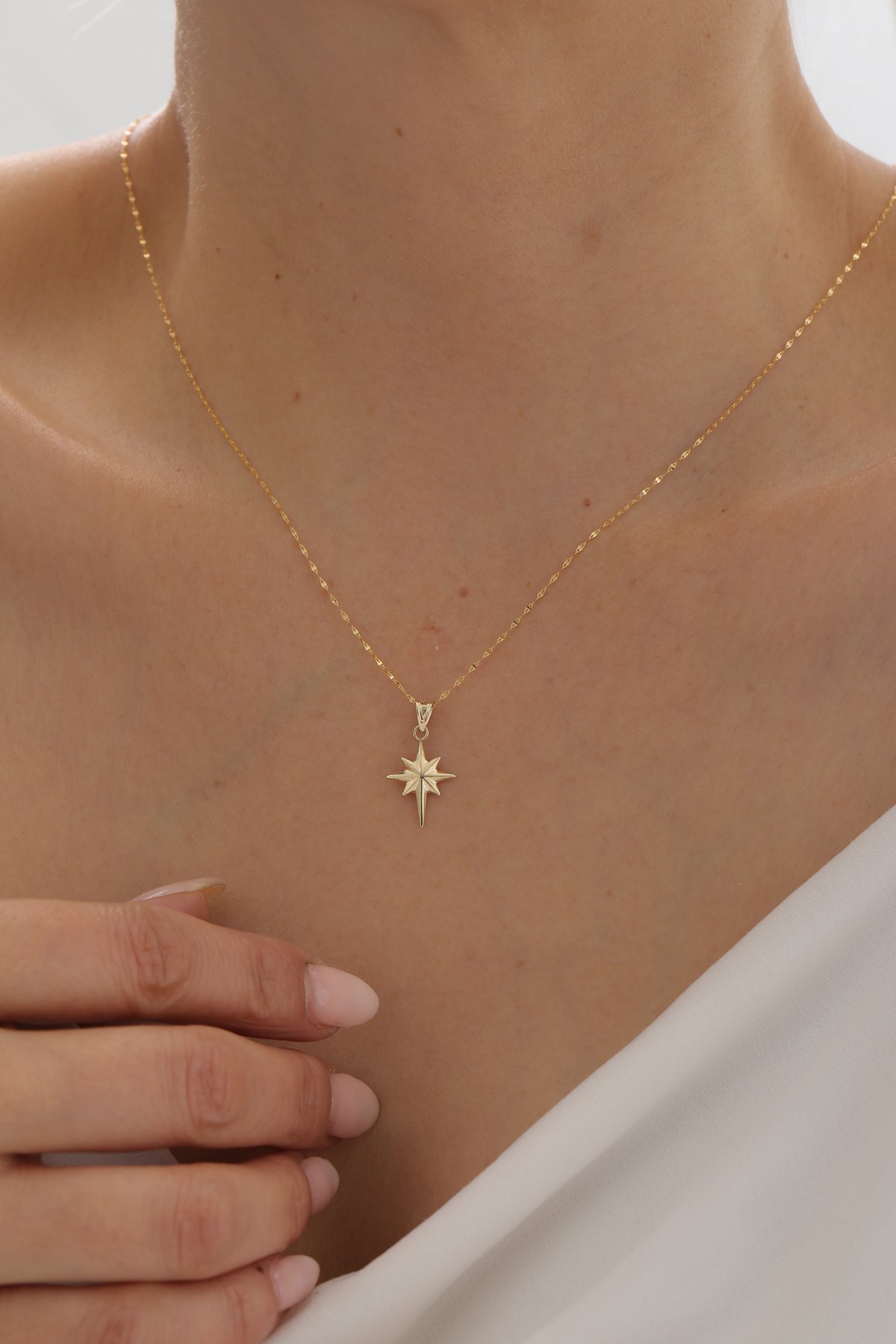 Aynalı Zincir Kuzey Yıldızı Kolye - Yavuz Kuyumculuk