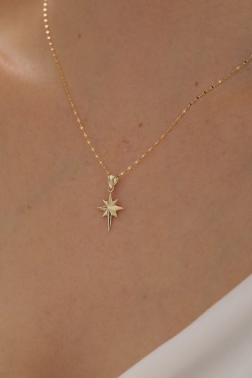 Aynalı Zincir Kuzey Yıldızı Kolye - 2