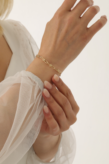 Aynalı Zincir Mariner Bileklik - 2