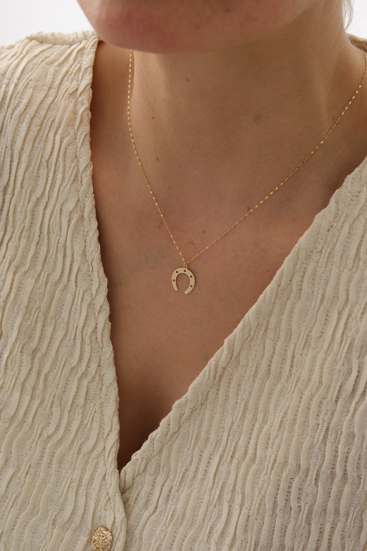 Aynalı Zincir Nal Kolye - Yavuz Kuyumculuk (2)