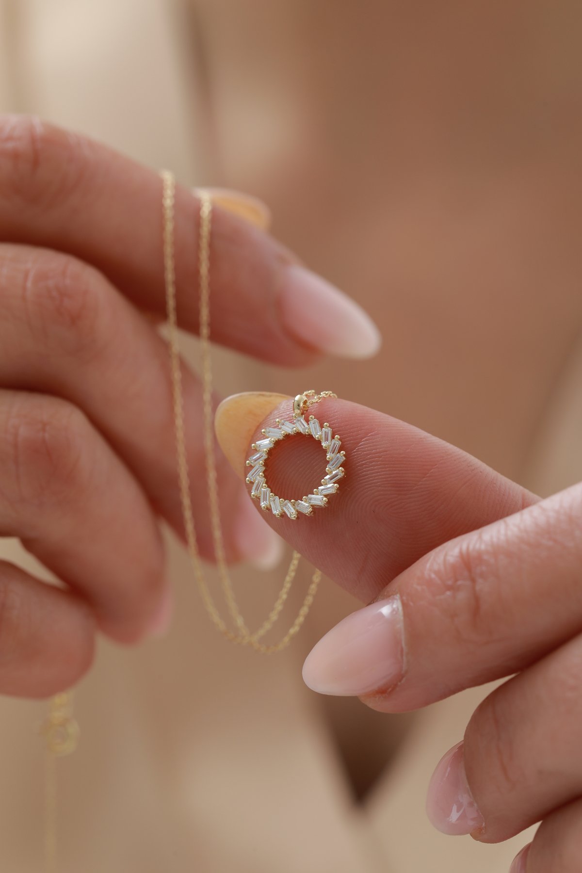 Baget Taşlı Çember Kolye - Yavuz Kuyumculuk (3)