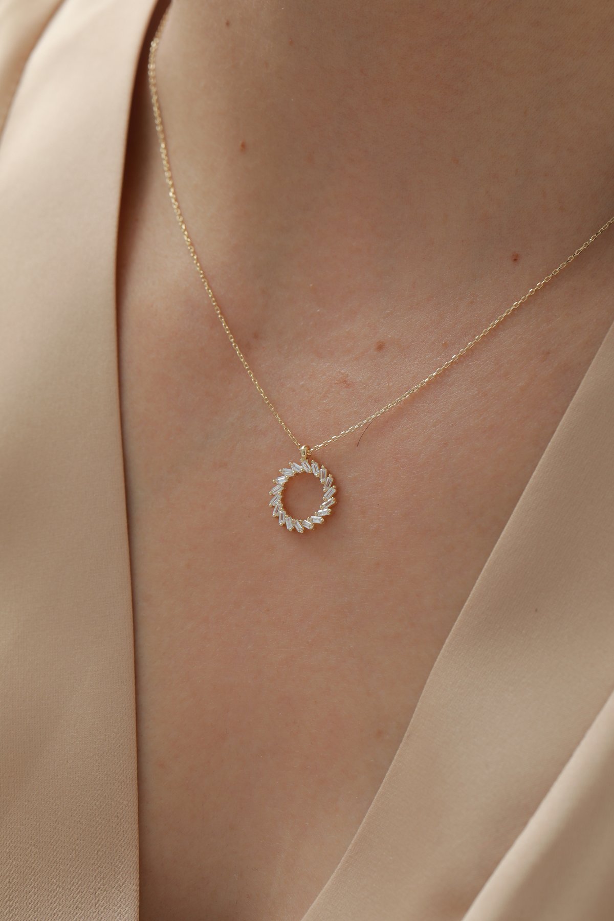 Baget Taşlı Çember Kolye - Yavuz Kuyumculuk (2)