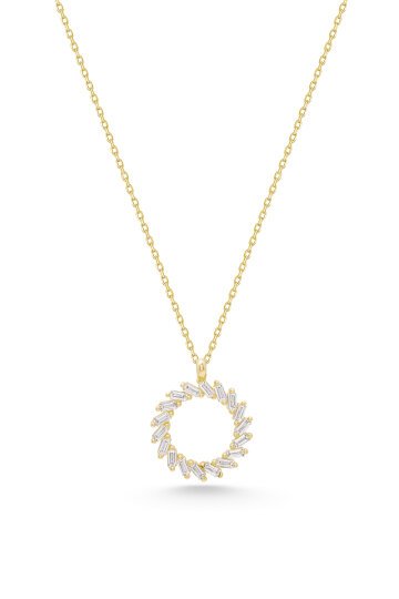 Baget Taşlı Çember Kolye - 2