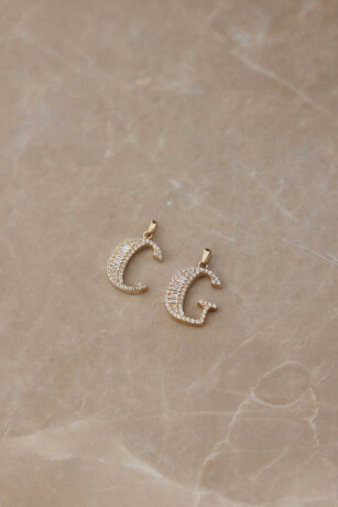 Baget Taşlı Harf Kolye Ucu - 2