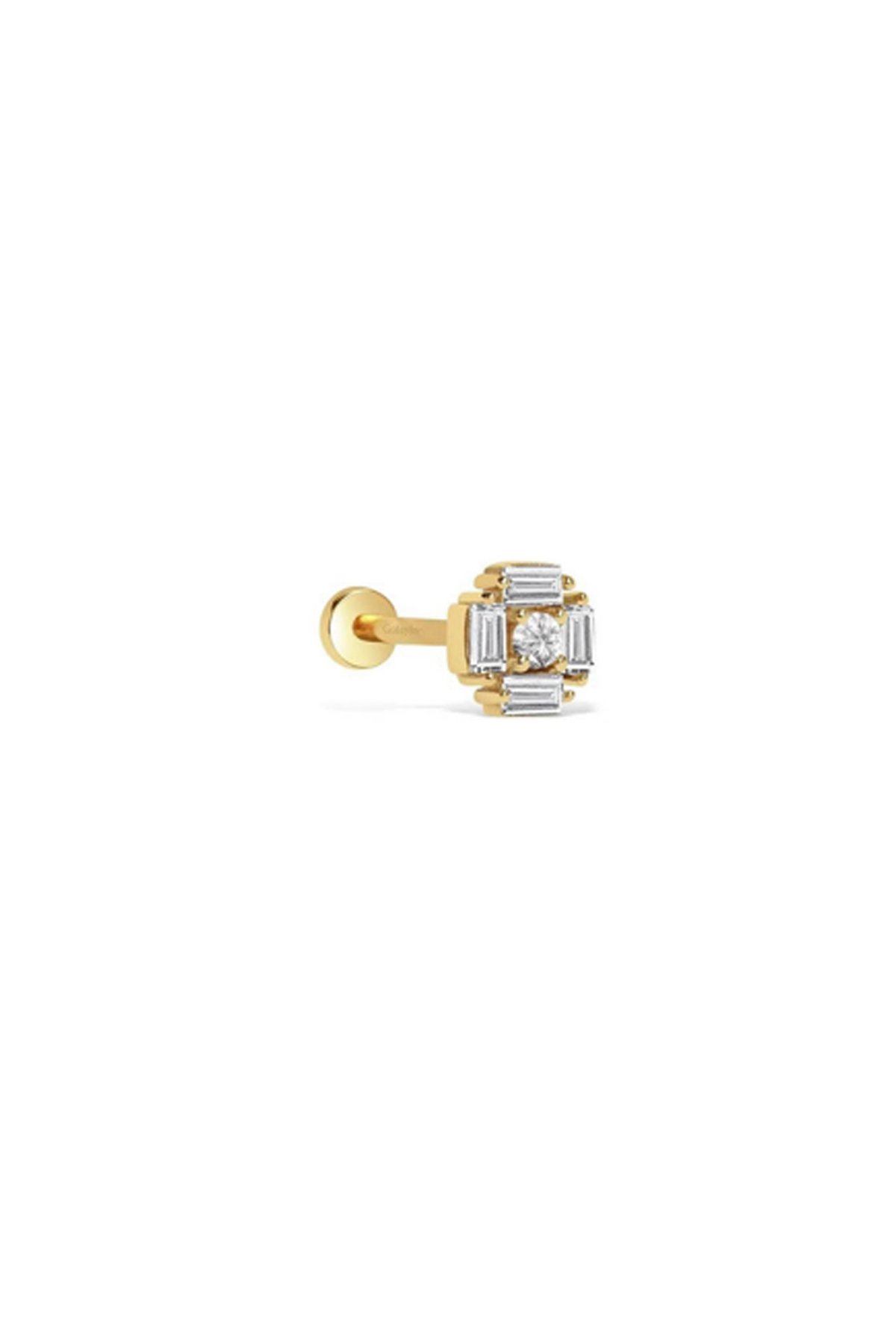 Baget Taşlı Kare Tragus Piercing - Yavuz Kuyumculuk (1)
