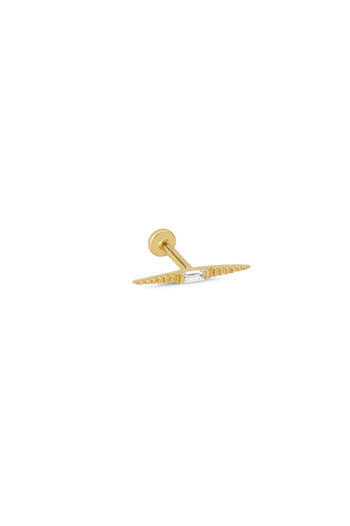 Baget Taşlı Mekik Tragus Piercing - Yavuz Kuyumculuk