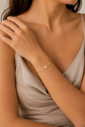 Baget Taşlı Minimal Bileklik - 3
