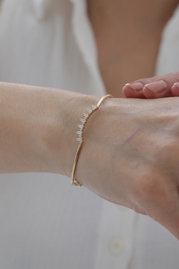 Baget Taşlı Modern Kelepçe - 2