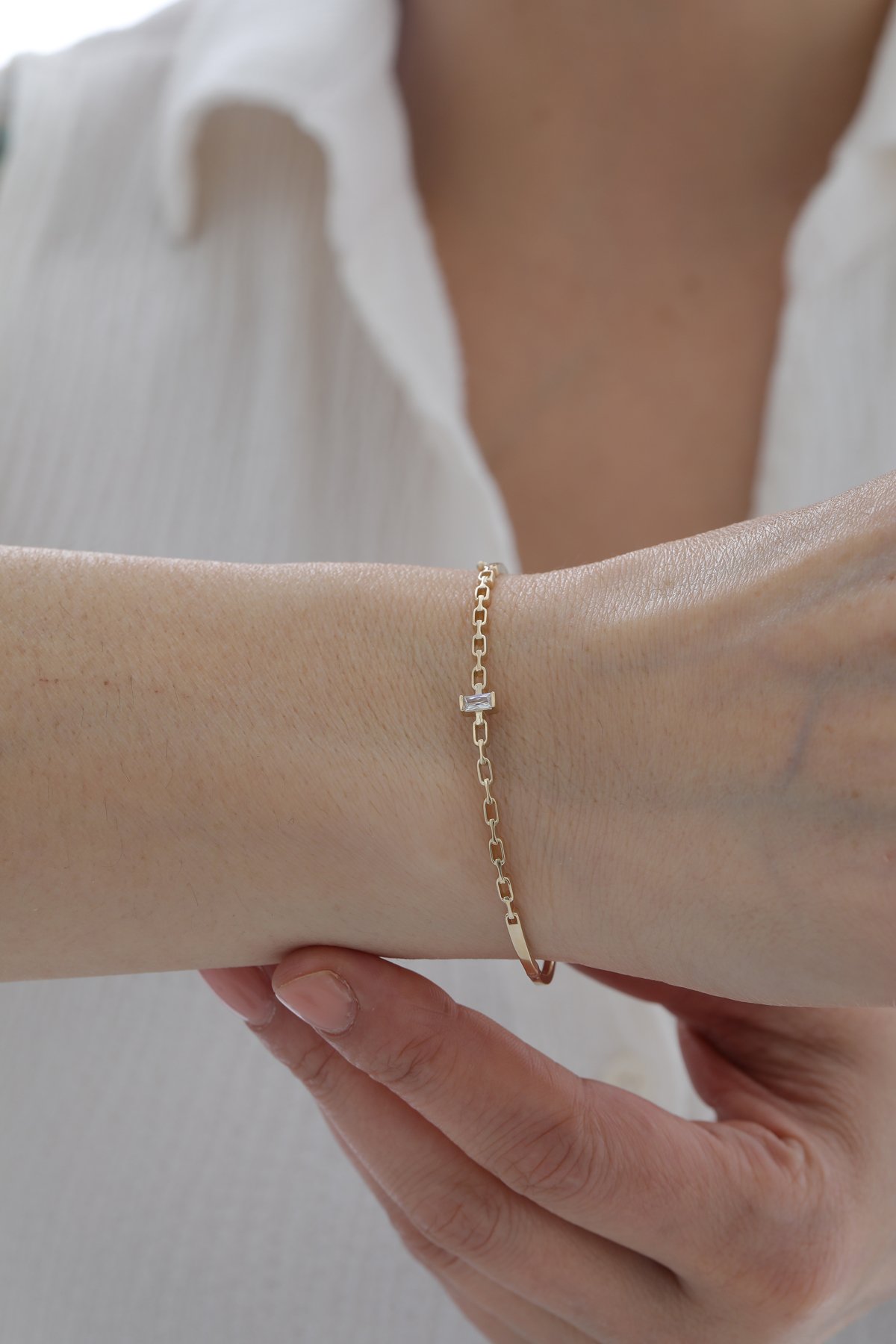 Baget Taşlı Modern Kelepçe - Yavuz Kuyumculuk (1)