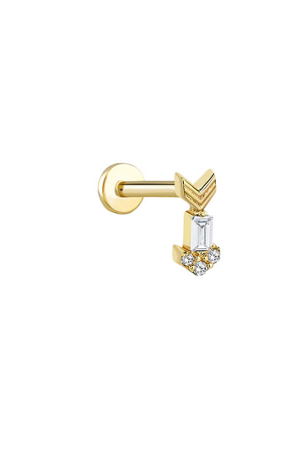 Baget Taşlı Ok Tragus Piercing - Yavuz Kuyumculuk (1)