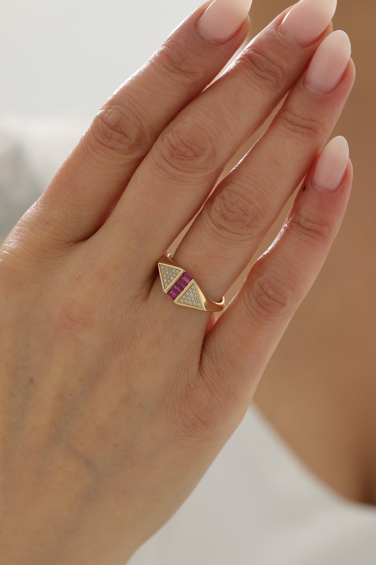 Baget Taşlı Yakut Yüzük - Yavuz Kuyumculuk (2)