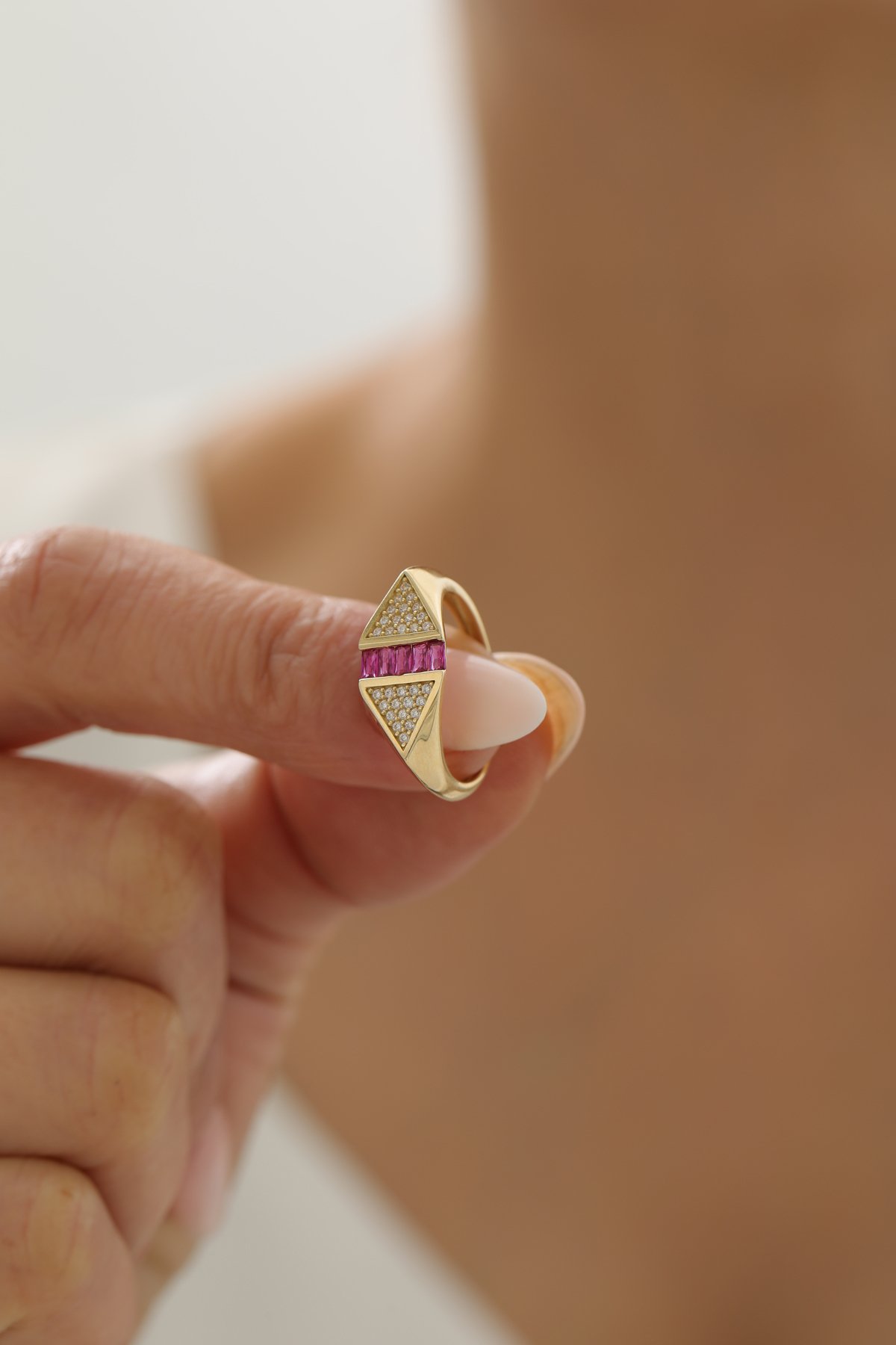 Baget Taşlı Yakut Yüzük - Yavuz Kuyumculuk (3)